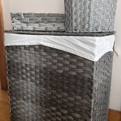 Laundry Hamper, Trash Bin And Organizer