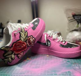 Custom Pink Rosemary Air Force 1(Made To Order)