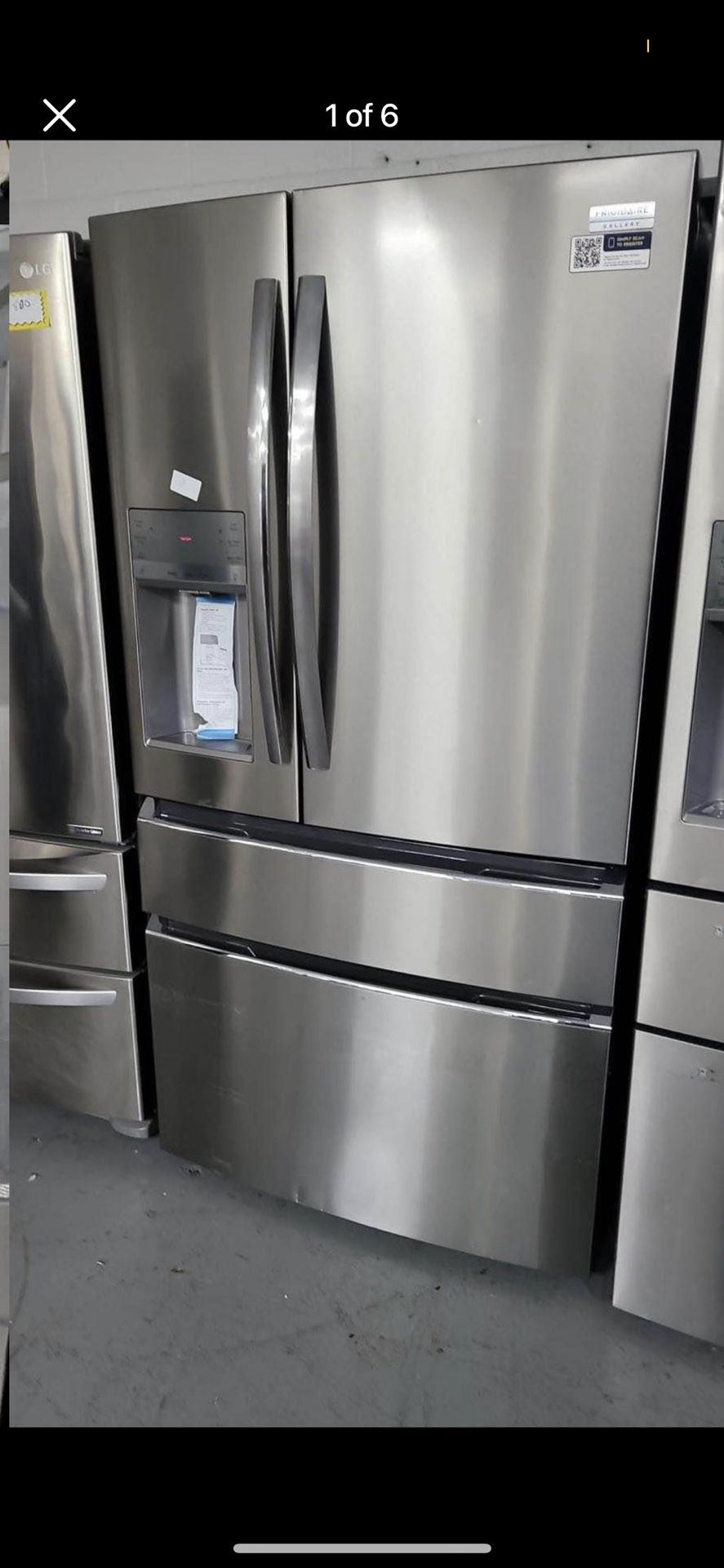 Frigidaire 4 Door French Door Refrigerator Ice and Water Dispensers