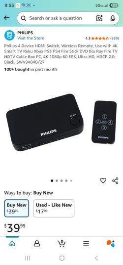 4 HDMI switch with remote control