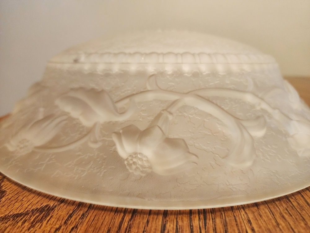 Rare Find! 12' Vintage Frosted Glass Ceiling Light Shade. Excellent Condition