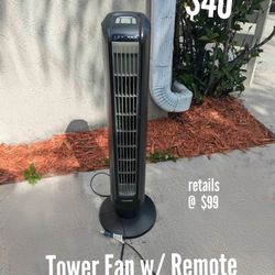 Tower Fan W/ Remote