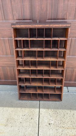 Antique oak display unit