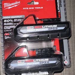 new milwaukee 2 pack of batteries 
