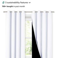 Blackout Pure White Window Curtains