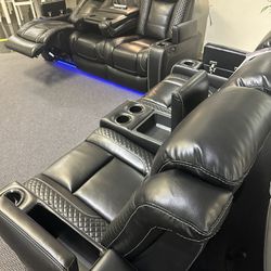 Brand New Party Time Power Reclining Sofa & Loveseat Set