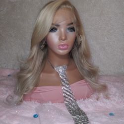 3d Dark Blonde Ombre Lace front Wig/ Hair Replacement System 