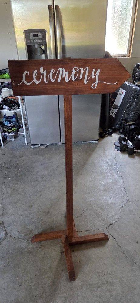Ceremony Wedding Wood Sign