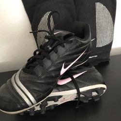 Soccer cleats, and shinguards Nike size 6