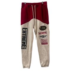 Extreme Race jogger pants featuring motorsport-inspired graphics Size S  
