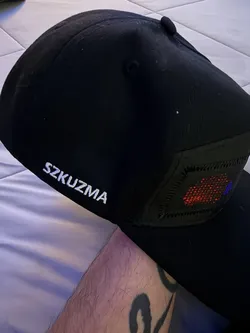 Black LED Light-Up Snapback Hat — Adjustable, Used