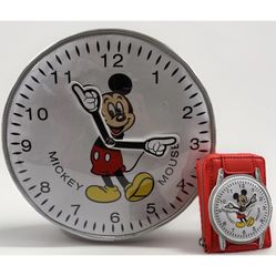 Mickey Mouse Clock Lounge Fly Bag And Wallet 