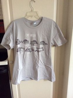 T-shirt gray XL with cats