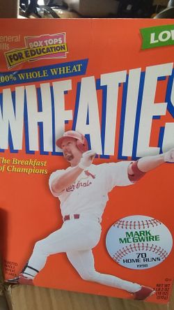 Wheaties Mark Mcguire 70 home runs box