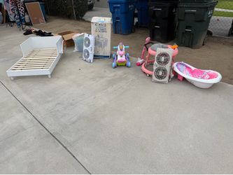 Baby items yard sale