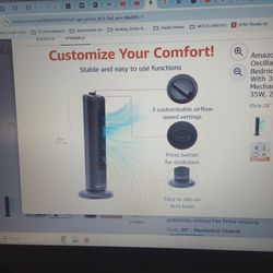 28" 60 Degree Oscillating Power Fan