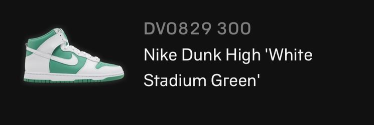 Nike High Dunk green Size 10.5