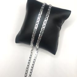 925 Sterling Silver Mariners chain Men’s Necklace Size 20”