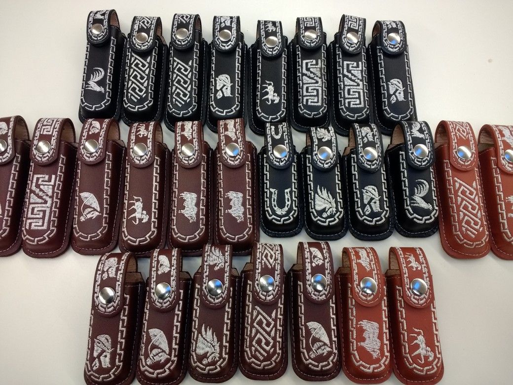 Belt knife holders. 100% genuine leather