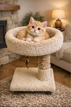 Cat Condo Cat Tree Cat House Cat Scratch Post Scratchers Cat Bed, No Cat Included