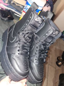 NEW NIKE AIR JORDAN 1 HIGH BROOKLYN BLACK BOOTS