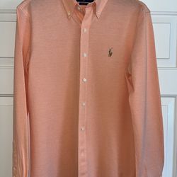 sz L Ralph Lauren Polo Button Up Knit Shirt