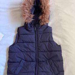 GapKids Puffer Vest With Faux Fur 