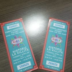 2 Niosa Tickets $35