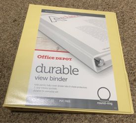 Office Depot Brand  Durable 3 Ring Binder 1”