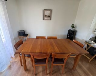 Dinning Table with Chairs (Made By: Room and  Board)