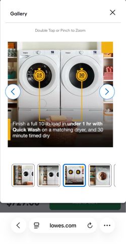 Whirlpool Washer Dryer Set w/ Pedestals