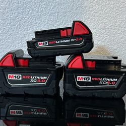 $79  LAS 3 BATERIAS MILWAUKEE 