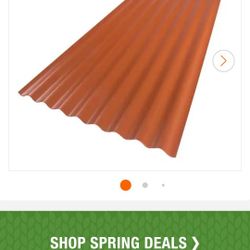 2.2 ft. x 12 ft. Corrugated Foam Polycarbonate Roof Panel in Red Brick