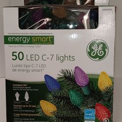 2 boxes Energy Smart 50 multi colored LED C-7 Christmas string lights $20 FIRM for 2 boxes!