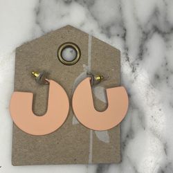 Matte Peach Earrings