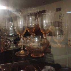 Antique Depression Glass Pink