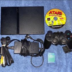 SONY PLAYSTATION 2 PS2 CONSOLE WITH VIDEO GAME & CONTROLLER