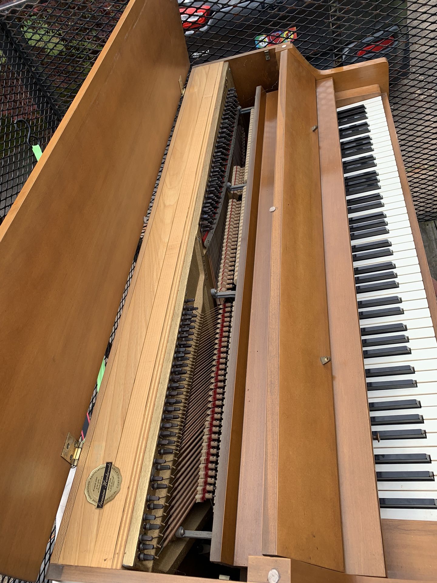 Piano With Bench, Very Good Condition 