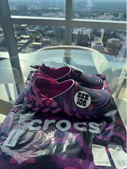 Bathing Ape Crocs Echo RO Clog Bape Grapeberry Camo - Size 10M