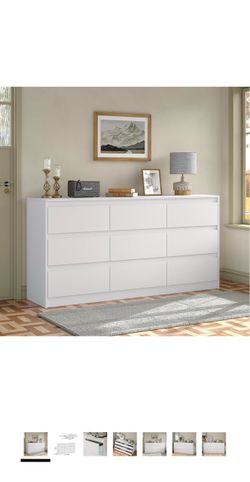 9 Large Storage Drawers Dresser