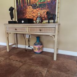 Giltwood & Calcutta Marble Console Table