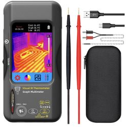 BSIDE Thermal Imaging Camera Multimeter 320×320 Resolution with 20000 Words Tester 3.98'' TFT Touchscreen 25Hz Infrared Thermal Camera (-20-550℃) 15 T