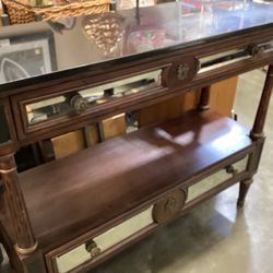 Mirrored Sideboard Granite Top