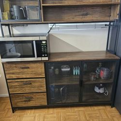 Large Kitchen Hutch Storage Cabinet