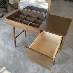 MCM Vanity With Mirror And Storage