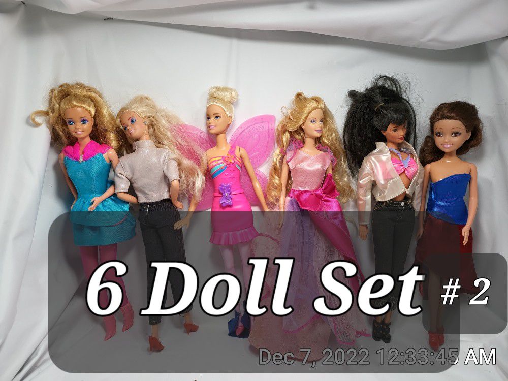6 Barbie Doll Set #1