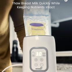 Grownsy 8-in-1 Fast Baby Bottle Warmer with Timer, Safe for Breastmilk Nutrients, Accurate Temperature Control, with Defrost, Sterili-zing, Keep Warm,