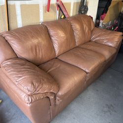 Brown Leather Couch