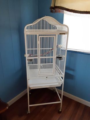 Beautiful white bird cage