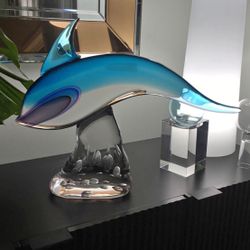 Mario Mellara Murano  Glass Fish Sculpture Limited Edition 7/12 Signed 